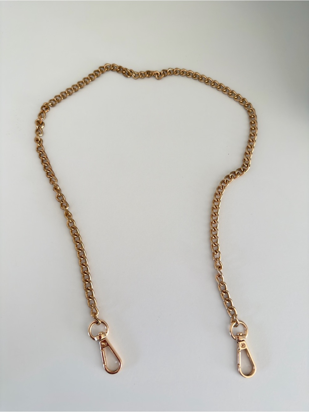 Gold Chain Strap with Lobster Clasps - shoulder bag chain